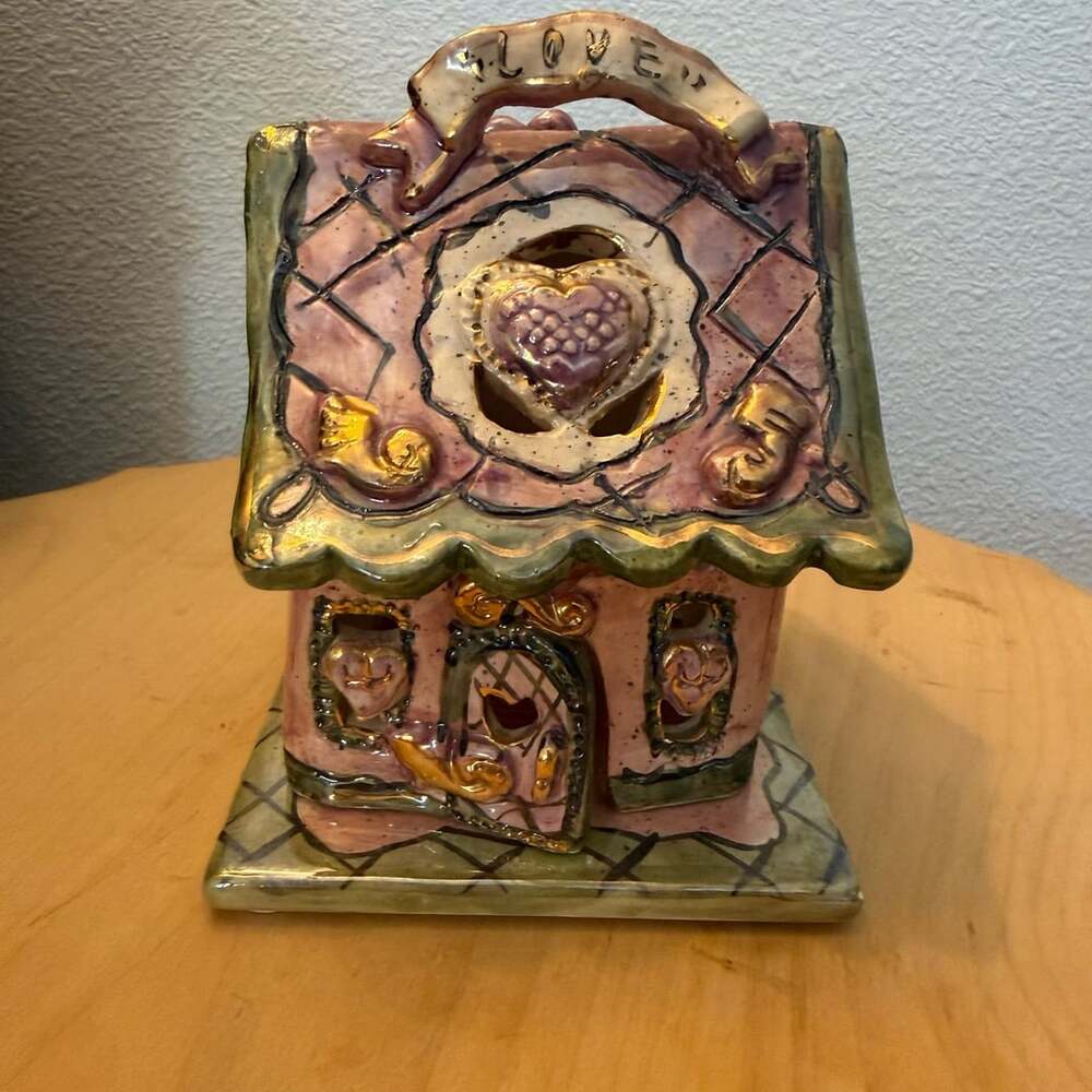 Blue Sky Clayworks Heather Goldminc Love House Tealight